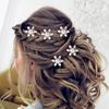 Party Bridal Women Snowflake Headwear Hair Pin Hair Clips Pearl Flower Crystal Rhinestone