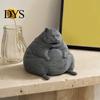 Cat Shape Desk Decor 3D Printed Fat Figurine, Modern Sitting Statue for Decor, Animal Collectible Ornament, Lovers Gift Small Sculpture