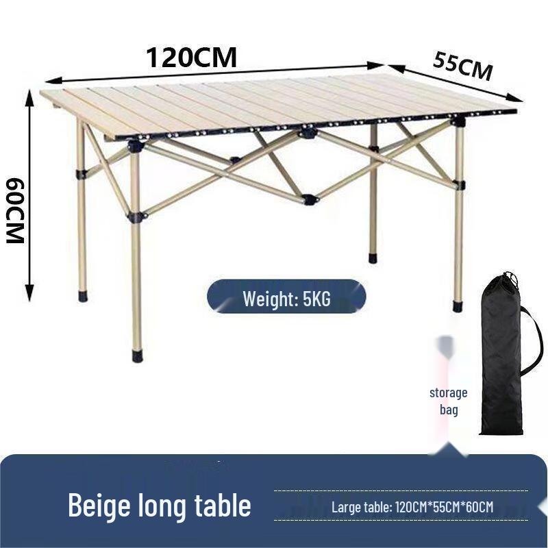 Portable Outdoor Folding Camping Table with Backrest
