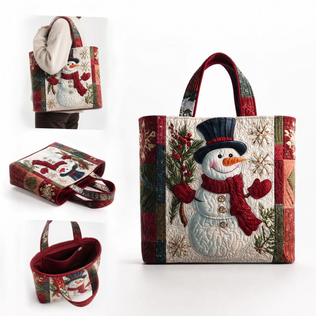 Women's Christmas Digital Print Shoulder Bag, Fashionable Vertical Handbag, Small (S) Size 4033cm