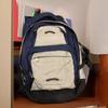 Zaini Patchwork Colore a Contrasto Streetwear Moda Casual da Viaggio Zaini Y2k Vintage per Donne Studenti Universitari