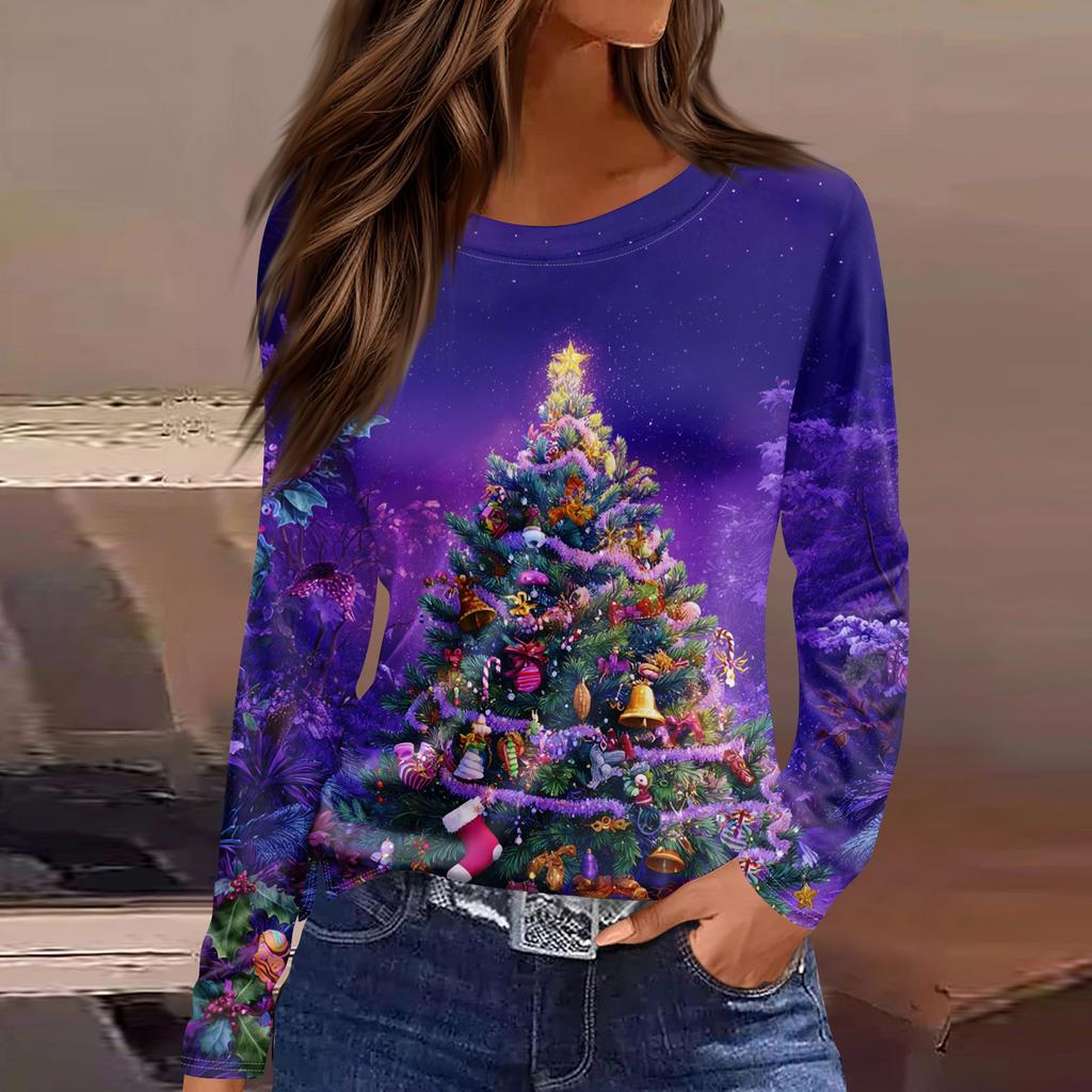 Womens's Fashion Casual Halloween Print V-neck Mid Length Pocket 3/4 Sleeve Top