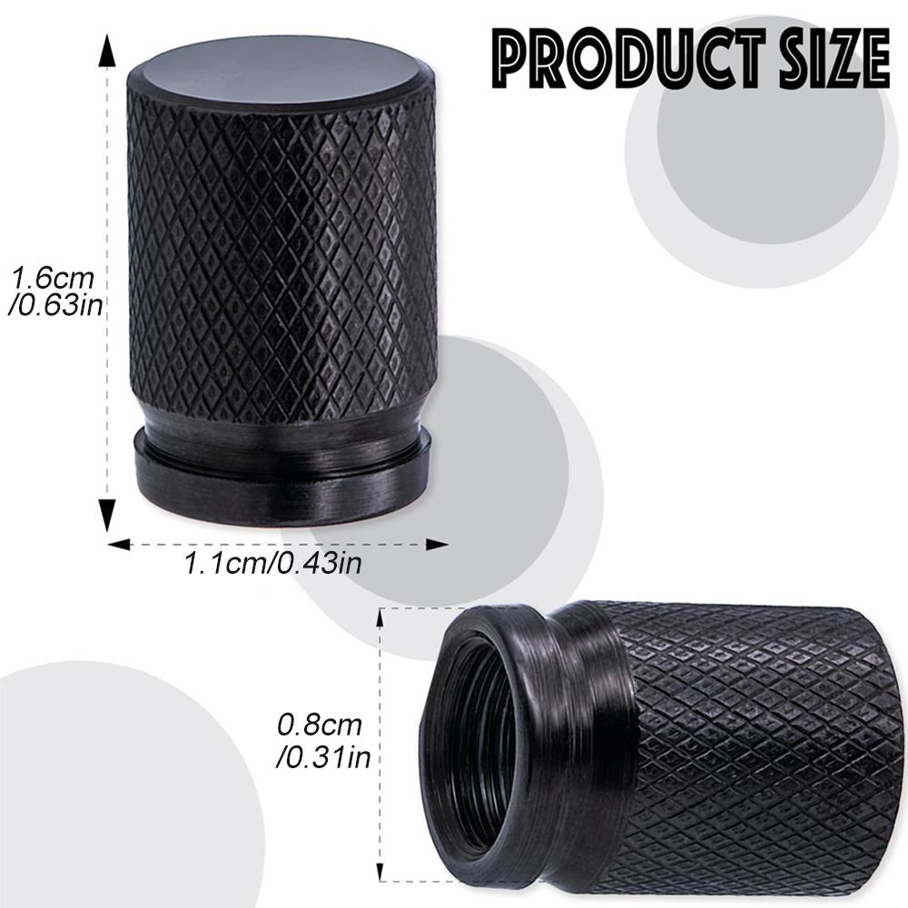 4PCS Tire Valve Caps with O Rubber Ring, Universal Dustproof Tire Valve Stem Covers for Cars, SUV, Trucks, Bikes, Motorcycles
