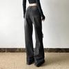 Wasch-Farbverlauf Funkelnde Strasssteine Gerade Beine Ausgestellt Schlankmachende Einzigartige Denim Jeans Für Damen