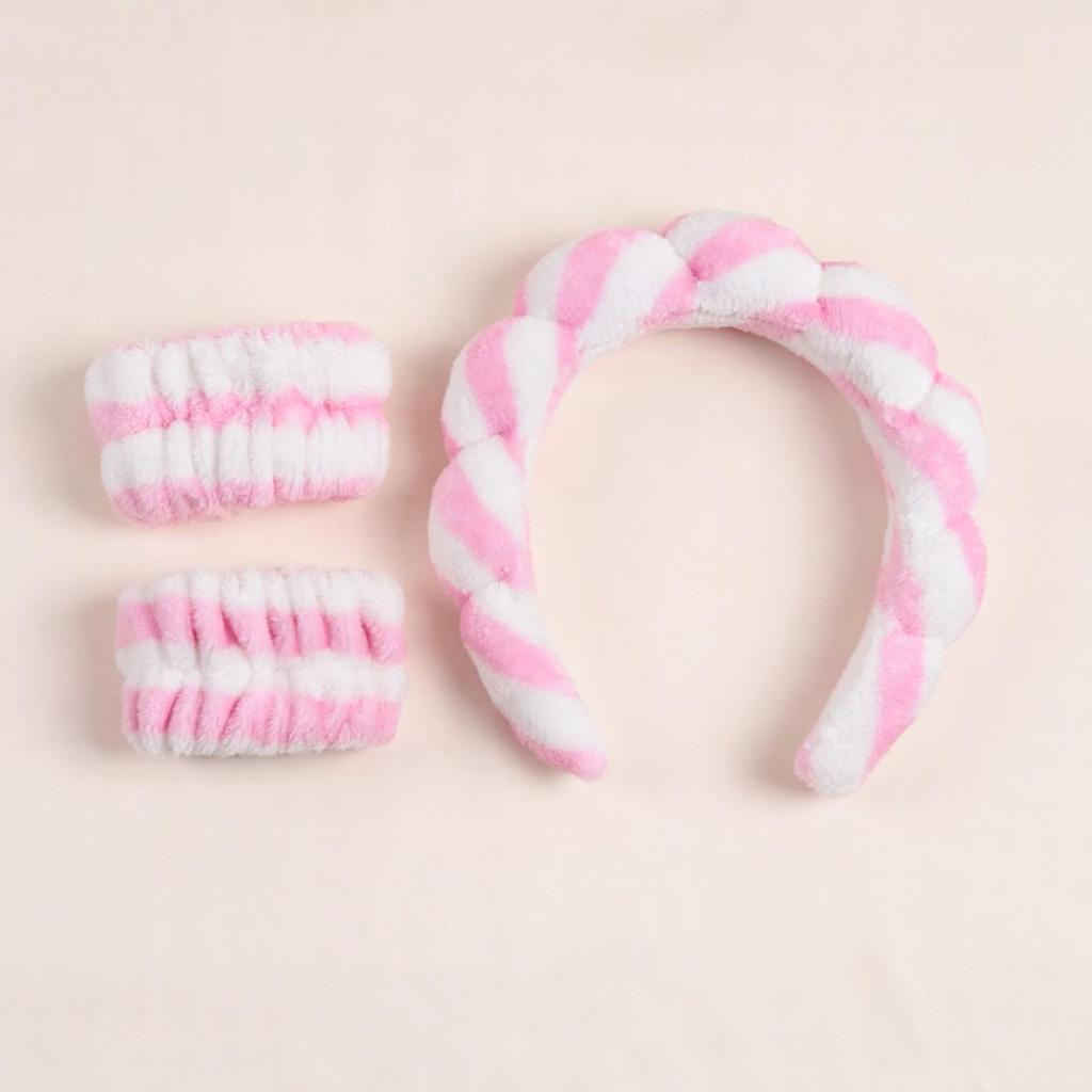 Farbverlauf Wolke Haarschmuck Set - Geflochtene Schwamm Stirnbänder und Schweißbänder.