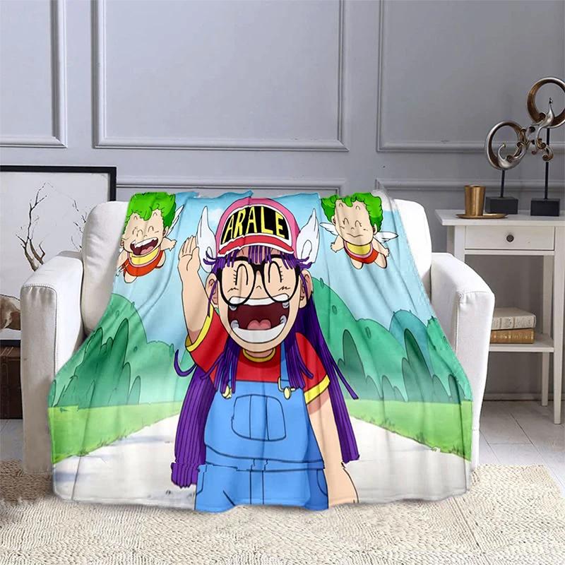 DR Slump Arale Chan Anime Printed Blanket Children's Warm Blanket Soft and Comfortable Blanket Home Travel Blanket