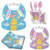 Easter Party Set Rabbit Chicken Paper Plate Paper Cup Tissue Tablecloth Holiday Supplies Tableware Set