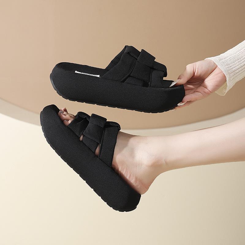 Thick-soled Slippers Women's Outer Wear 2025 Spring and Summer New Korean Version of Versatile One-word Drag Fashion Fairy Cool Slippers
