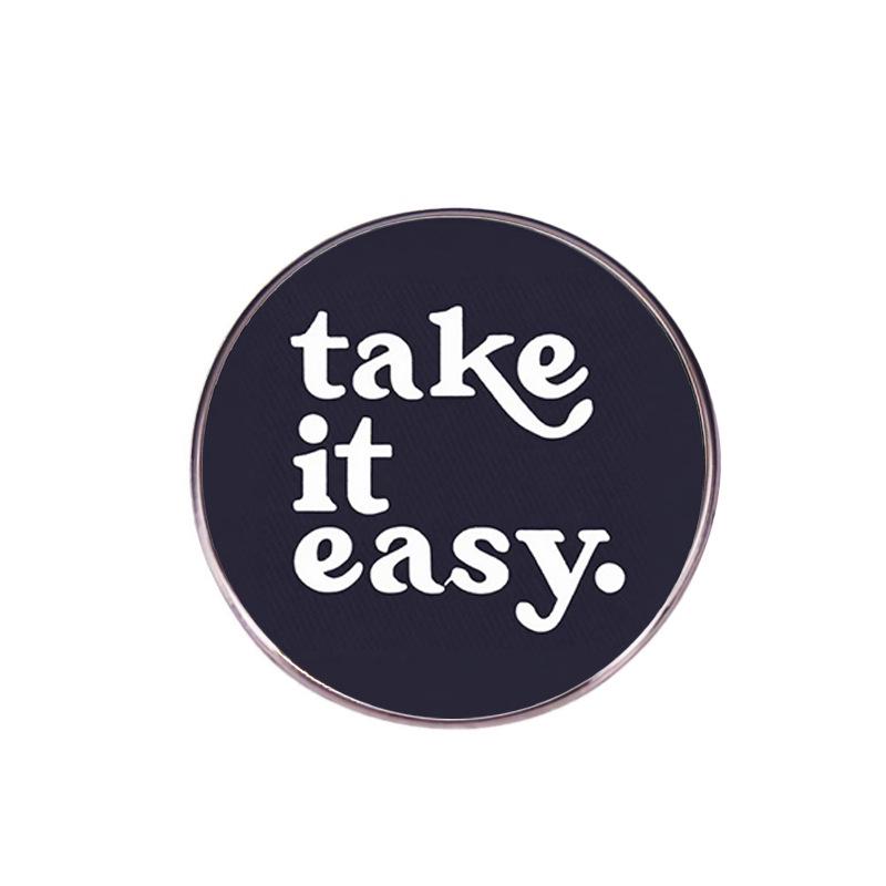 Inspirational Mental Health Awareness Brooch - Positive Living Metal Pin Accessory