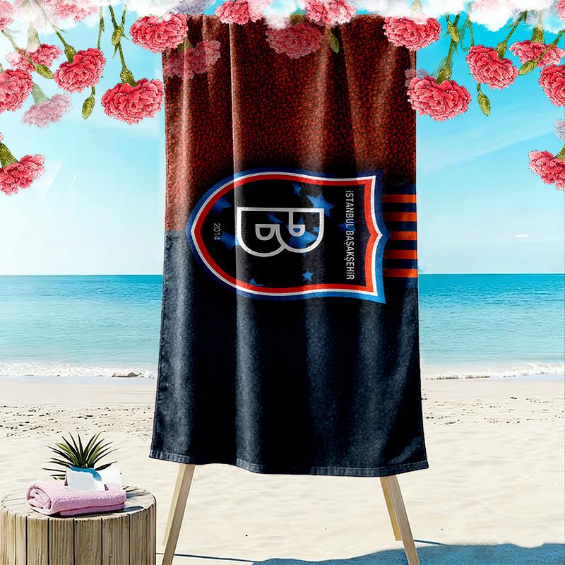 İstanbul Başakşehir Print Beach Towel, Large Soft Quick Dry Towel for Beach Camping Swimming