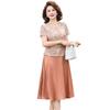 Elegant Faux Two-Piece Short Sleeve Midi Dress for Women
