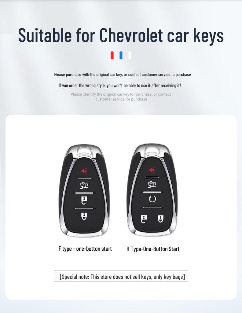 Chevrolet Key Cover for Malibu XL, Cavalier, Cruze, K5, Tracker, Trax - Unisex