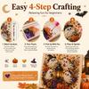 Halloween Ghost 3D Pearl Art DIY Kit - Spooky-Cute Mosaic Painting Canvas Craft Pumpkin Design with Sparkling Beads Halloween Home Decor Activity