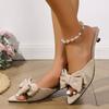 Fashion Women's Sandals Fashion Low Heels Sandals Women Shoes Elegant Pointed Straps Fashion Party Pumps Sandalias De Mujer 2025