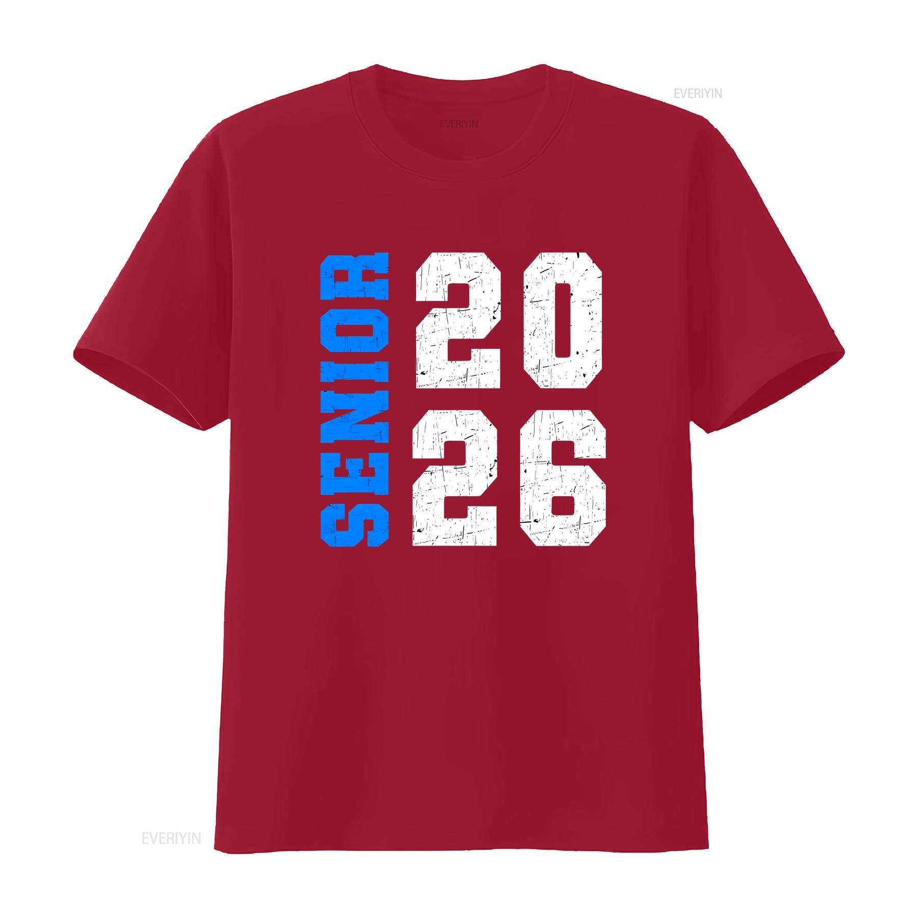 

Senior 2026 T Shirt Class Of College High School Graduate vintage Washed Soft homme Stretched designer clothes Slightly Stylish S