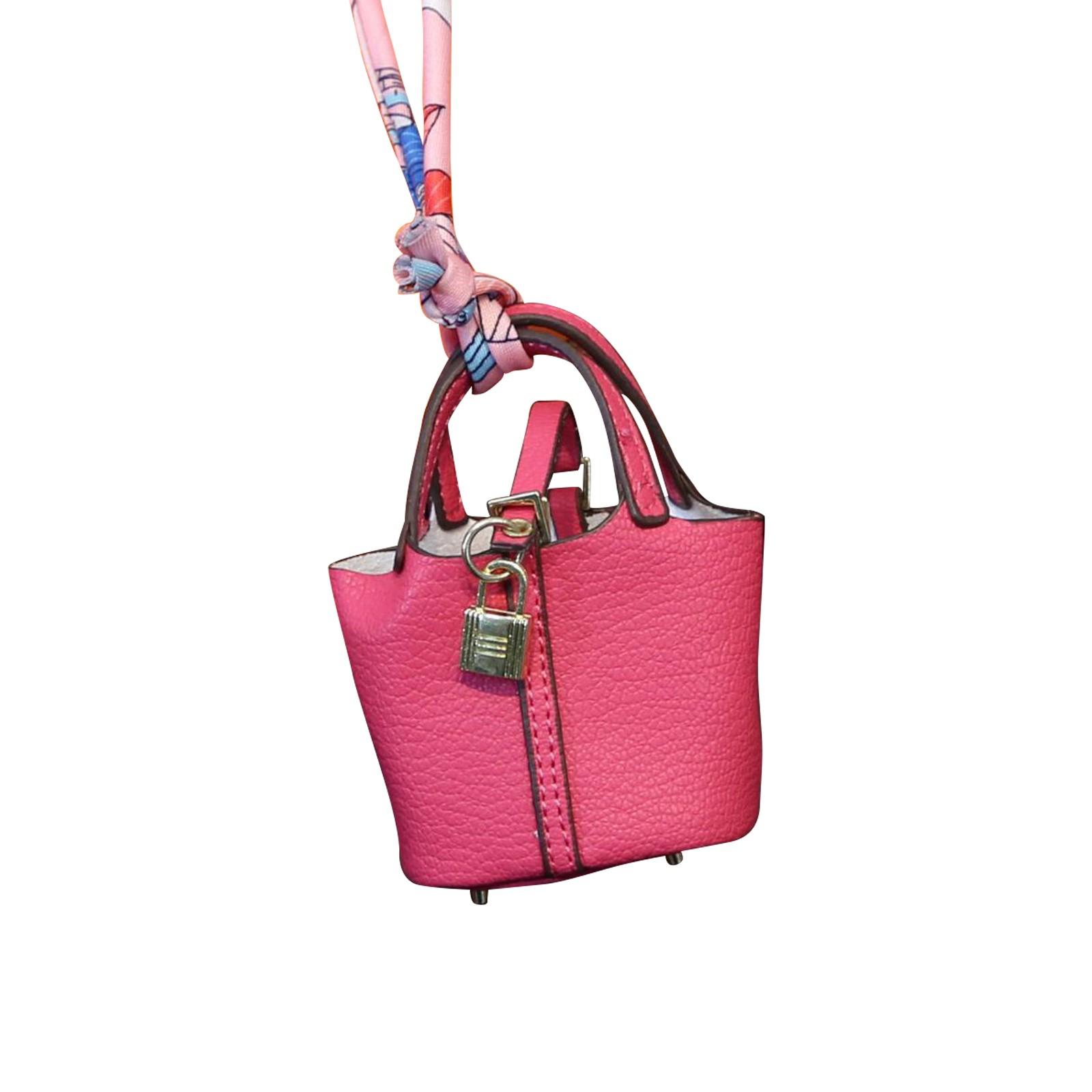 

Милая подвеска в виде сумки-корзины, высококачественная кожаная подвеска-брелок для автомобиля, милая креативная подвеска One Size