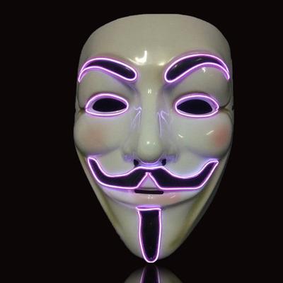 Led Light Mask V Party Cosplay Masque Mask Anonymous Guy Fawkes Mask Adult Fancy