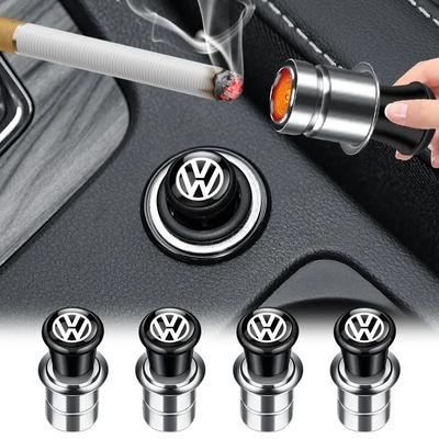 Customizable Car Logo Cigarette Lighter 12V ABS Stainless Material For Volkswagen VW Golf GTI Tiguan Jetta Transporter Passat T5