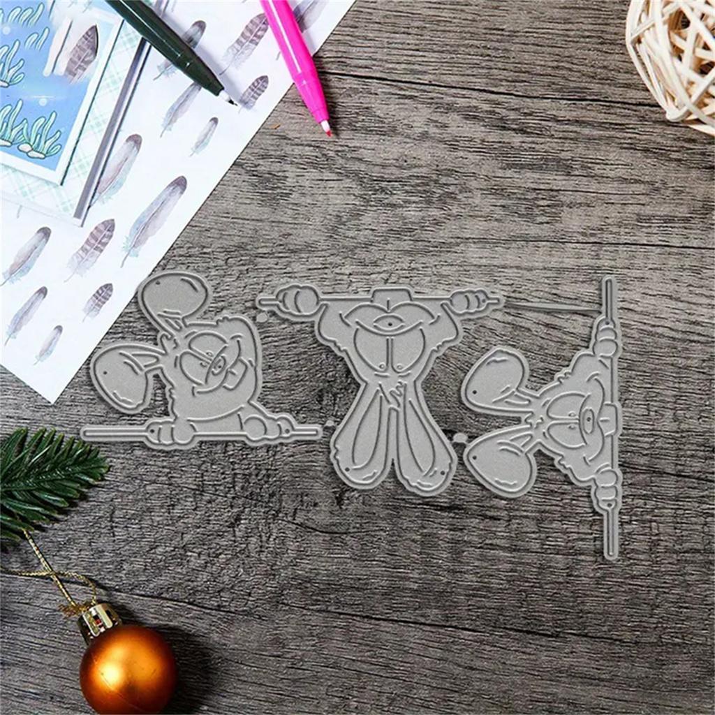 Easter Rabbits Metal Cutting Dies Templates Molds Embossing Stencils Die Cuts for Scrapbooking Cards Making Decorations