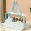 Women's Makeup Bag Waterproof Transparent Pouch Large Capacity Bath Bag Travel Essential Cosmetics Organizer Toilet Storage Bag