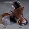 Martin boots women's casual height increase 2025 popular ordinary thick wedge heel leather retro short boots side zipper women's shoes