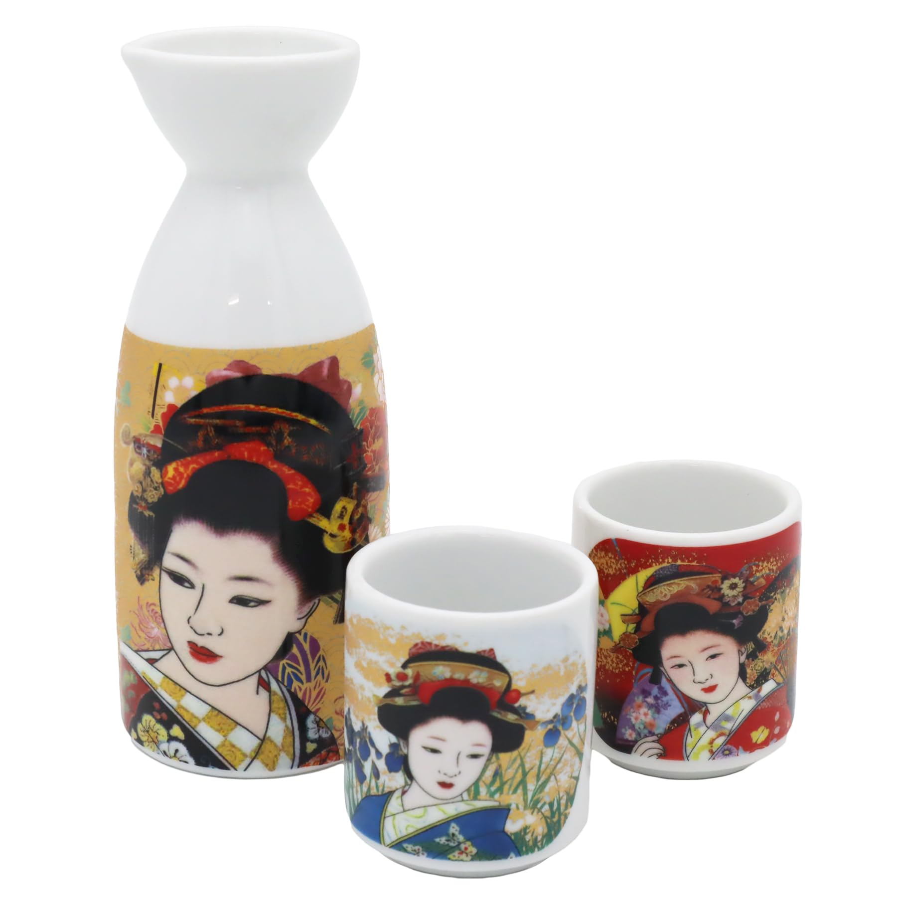 

Castle Enterprise Kinsai Bijin Sake Bottle Set Made in Japan Japanese Souvenir