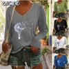Women's Fashion Casual Long Sleeve V-Neck  Blouses & Shirts