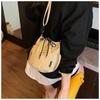 Korean Style Nylon Shoulder Bag Handbag Small Crossbody Bag Casual Drawstring Bucket Bag  Girls