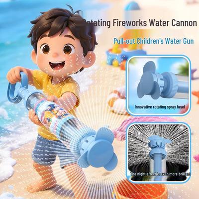 Rotating Fireworks Water Gun for Kids - Water Splash Festival Outdoor Toy
