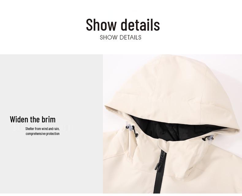 Men's and Women's Cotton-Padded Jacket: Thick, Warm, Hooded, Customizable Logo Windbreaker for Outdoor Work