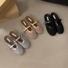 Fashion Bailamos Fashionable Mesh Women's Slipper Ballet Mary Jane Shoes Summer Walking Shoes Round Toe Buckle Flats Mujer