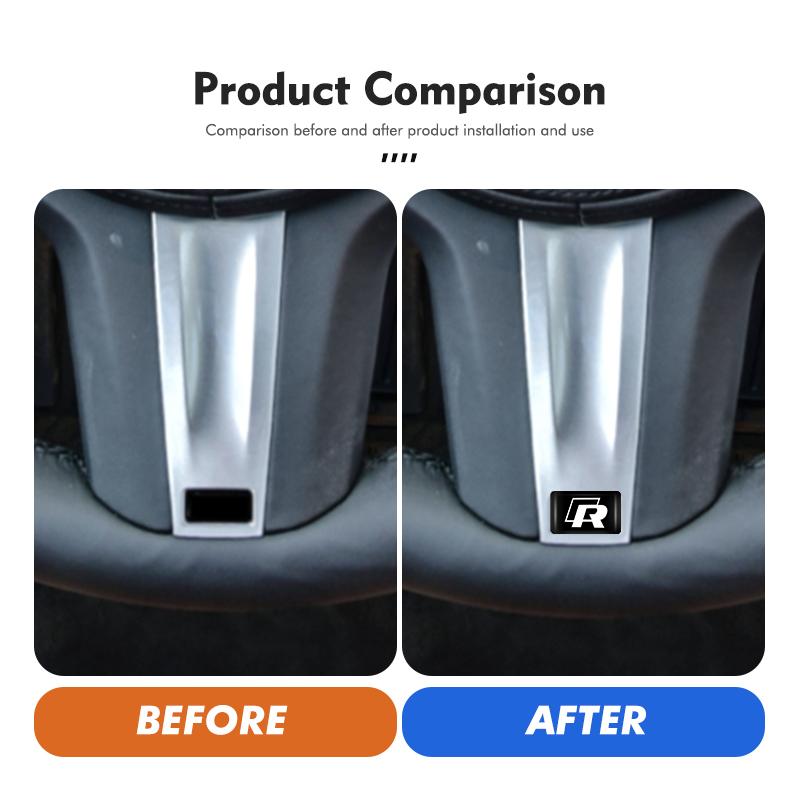 Car Logo Steering Wheel Hub Caps Center Emblem Badge Sticker For Volkswagen VW Golf Polo 4 5 6 Passat B5 B6 B7 CC Jetta Tiguan