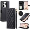 For Oppo Reno14 Pro 5G (Global) Case Wallet Rhombus Grid PU Leather Phone Cover