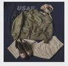Ami Khaki L-2 Men's Autumn Lightweight Air Force MA-1 Flight Zipper Jacket