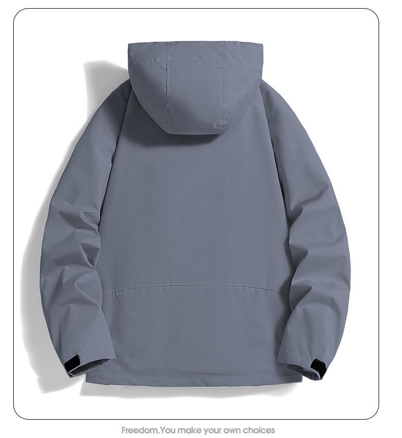 Unisex Color Block Windproof Jacket for Outdoor Sports and Mountaineering
