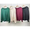 Spring and Autumn Women's Shirts Pleated Long Sleeve Tops V-Neck Blouse