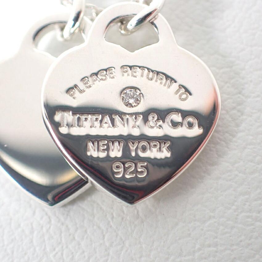 TIFFANY/Tiffany 925/Diamant/1 Stück Doppelherz-Anhänger/g529-82