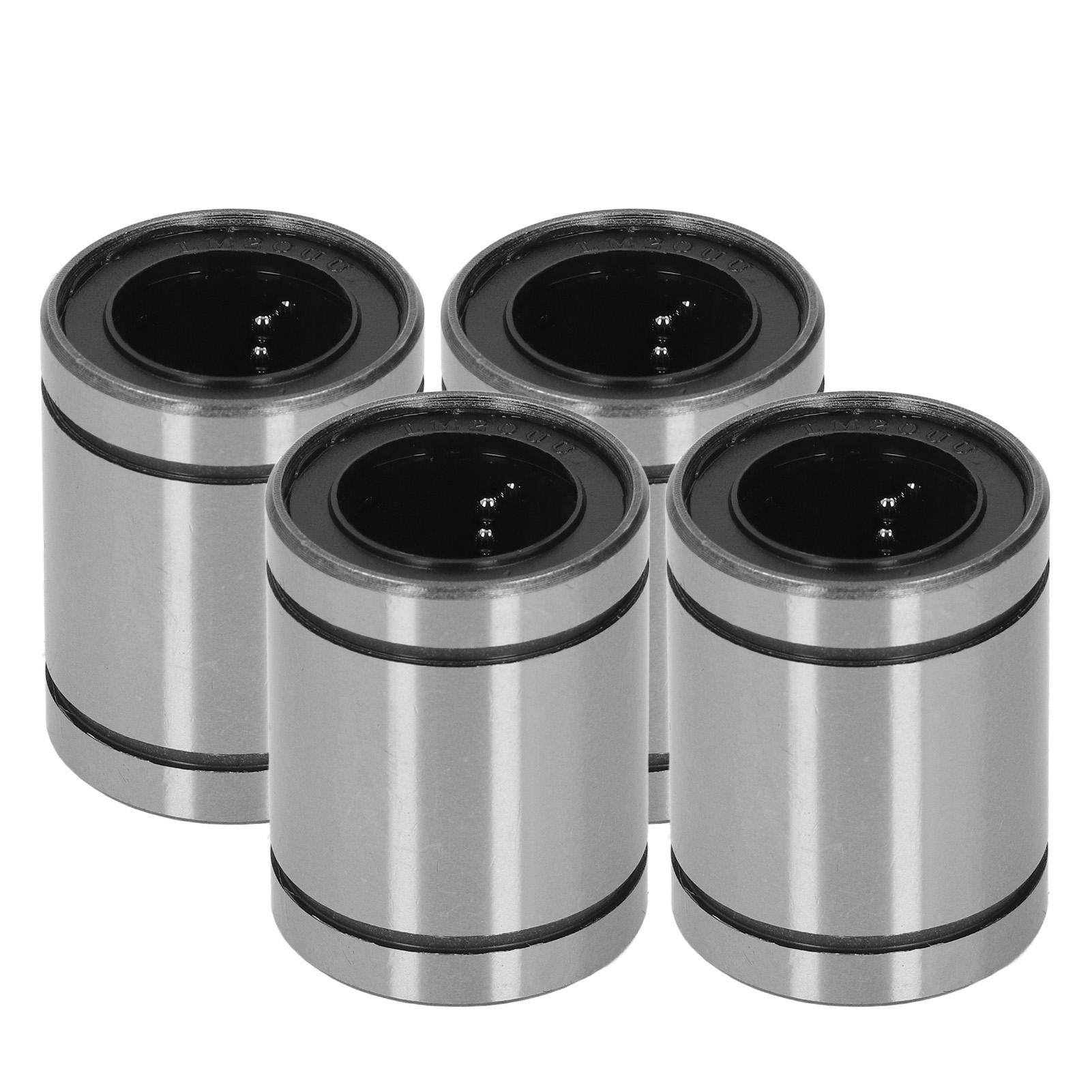 

4Pcs Linear Motion Bearing Steel 20mm ID 32mm OD 48mm Width LM20UU for Machine Equipment