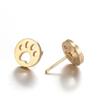 Halloween Cherry Studs, Mushroom Earrings & Hollow Bear Paw Heart Ear Cuff - Stainless Steel Jewelry