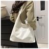 Oily Leather Large Slouchy Tote Bag: Women's 2024 Korean Style Casual Retro Spring Fashion, Large Capacity.