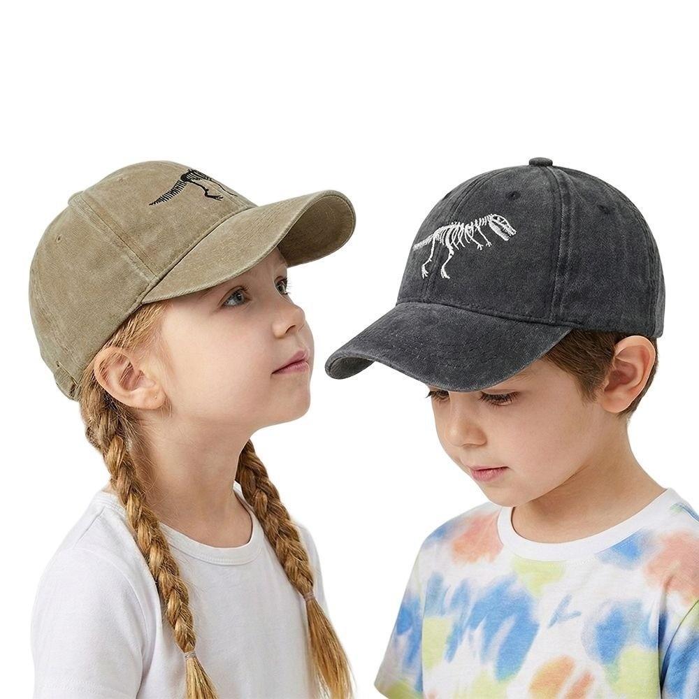 Embroidered Dinosaur Baseball Cap Cotton Kids Sports Hat Casual Sun Hat  Summer