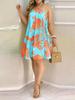 Summer Off-the-Shoulder Halter Lace-Up Loose Women's Dress
