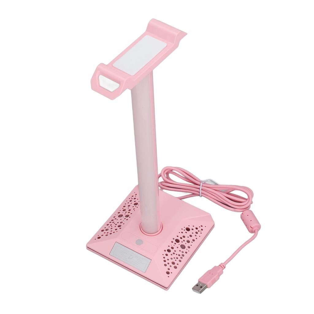 RGB Gaming Headset Stand Professional Stylish Cool USB Port Headphone Holder with 10 Lighting Modes