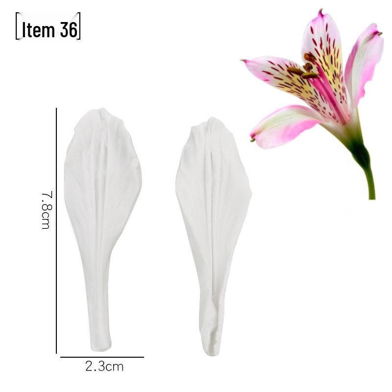 Blütenblatt Silikon Fondant Form Set - Lebensmittelqualität für Baum- und Blumenprägung.