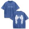 Dark Angel Wing Graphic Printed T-Shirt for Women Cotton Short Sleeve Oversized Loose Tops Streetwear Fashion Tees