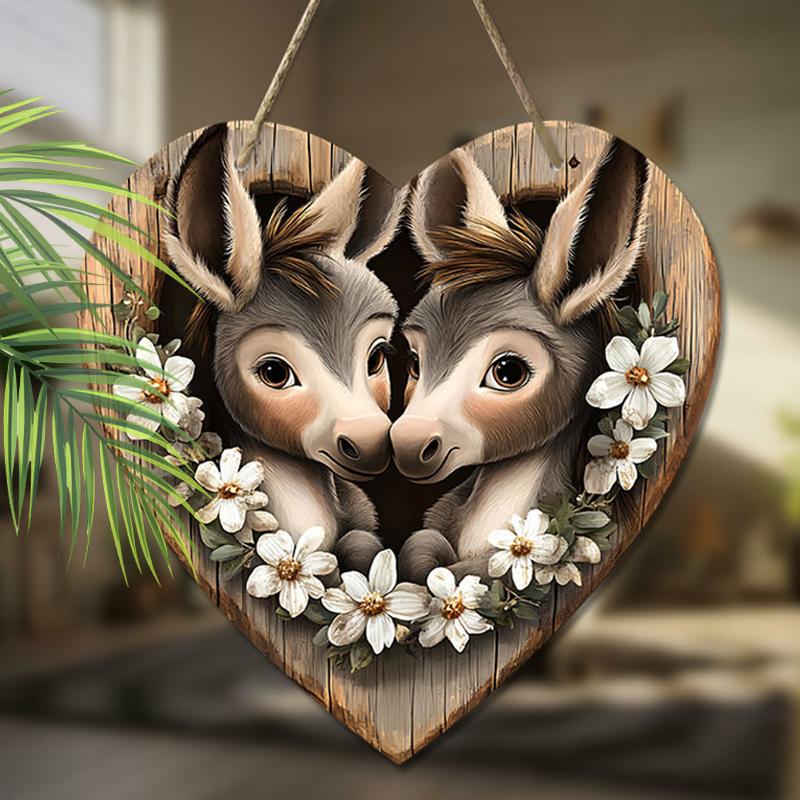 2D Flat Wooden Hanging Decorative Signs, Family Wall or Door Decoration, Garden Decoration, Housewarming Gifts for Friends