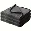 Korean Black Double-Sided Absorbent Car Wash Towel with Little Braids