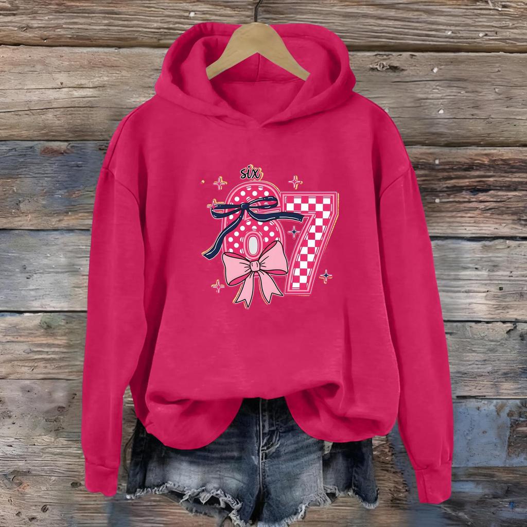 Women's Fashion Daily Versatile Casual Sweatshirts Long Sleeve Hooded Top Sweatshirts