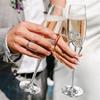 Svatební šampaňské sklenice Srdíčka uvnitř Zlatá toastová sklenice na víno Kalich Party Dárek pro milence Výročí Den svatého Valentýna