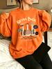 Retro Duck Feeling Cool Live Free Printed Pullovers Women Fleece Sportswear Autumn Crewneck Sweatshirt Y2K Loose Clothes